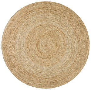 Round Jute Natural Rug - Floorsome - Natural