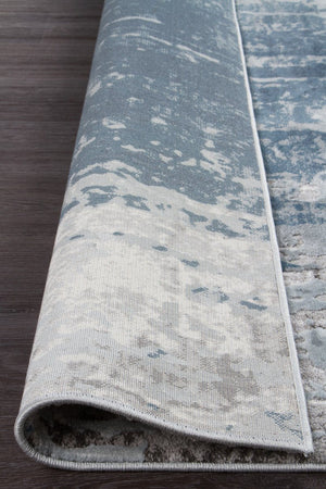 Roxana Distressed Timeless Rug Blue Grey White - Floorsome - Modern