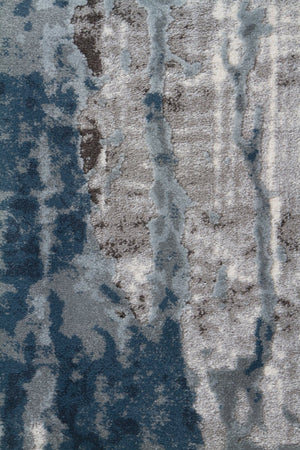 Roxana Distressed Timeless Rug Blue Grey White - Floorsome - Modern