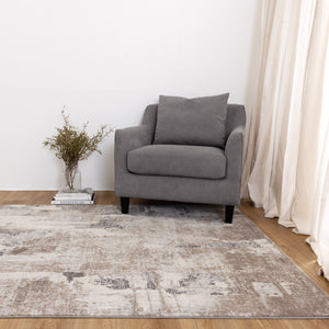 Ruby Abstract Beige Rug - Floorsome - Area Rug