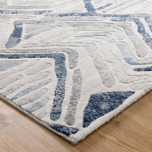 Ruby Diamond Blue Grey Rug - Floorsome - Area Rug