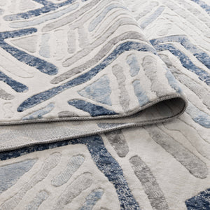 Ruby Diamond Blue Grey Rug - Floorsome - Area Rug