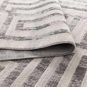 Ruby Maze Grey Rug - Floorsome - Area Rug