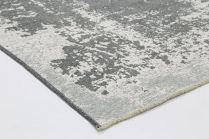 Rustic Vintage Abstract 2 in 1 Reversible Rug Grey - Floorsome - Modern