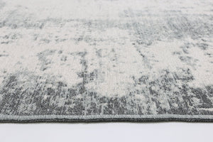 Rustic Vintage Abstract 2 in 1 Reversible Rug Grey - Floorsome - Modern