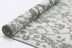 Rustic Vintage Classic 2 in 1 Reversible Rug Grey - Floorsome - Modern