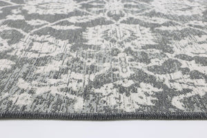 Rustic Vintage Classic 2 in 1 Reversible Rug Grey - Floorsome - Modern