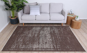 Rustic Vintage Distressed 2 in 1 Reversible Rug Beige - Floorsome - Modern