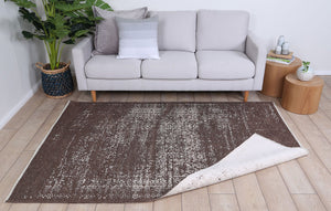 Rustic Vintage Distressed 2 in 1 Reversible Rug Beige - Floorsome - Modern