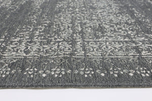 Rustic Vintage Distressed 2 in 1 Reversible Rug Grey - Floorsome - Modern