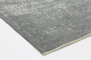 Rustic Vintage Distressed 2 in 1 Reversible Rug Grey - Floorsome - Modern