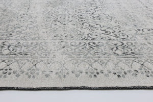 Rustic Vintage Distressed 2 in 1 Reversible Rug Grey - Floorsome - Modern