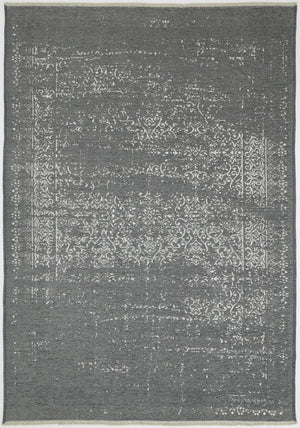 Rustic Vintage Distressed 2 in 1 Reversible Rug Grey - Floorsome - Modern