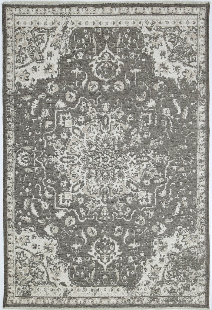 Rustic Vintage Motif, 2 in 1 Reversible Rug Beige