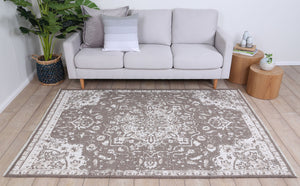 Rustic Vintage Motif, 2 in 1 Reversible Rug Beige - Floorsome - Modern