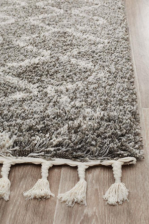 Saffron 11 Grey Runner Rug - Floorsome - MODERN