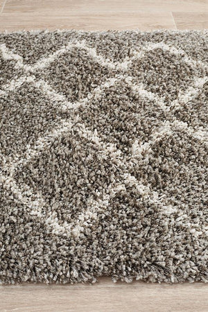 Saffron 11 Grey Runner Rug - Floorsome - MODERN