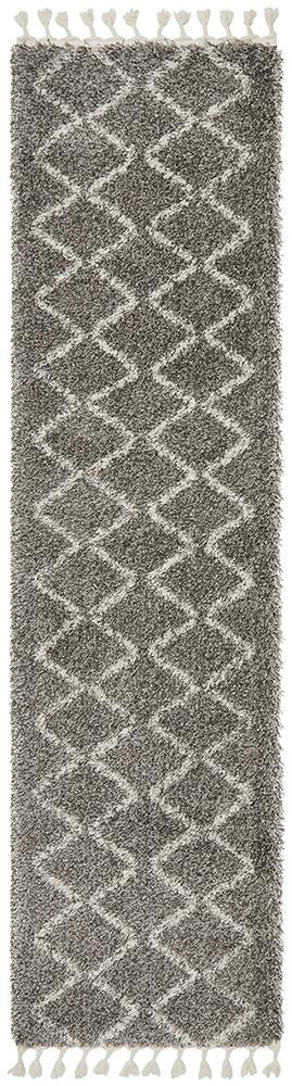 Saffron 11 Grey Runner Rug - Floorsome - MODERN