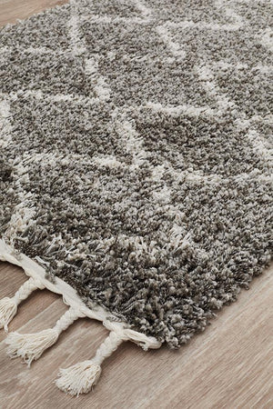 Saffron 11 Grey Runner Rug - Floorsome - MODERN