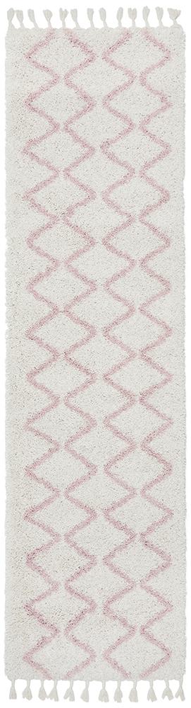 Saffron 11 Pink Runner Rug - Floorsome - MODERN