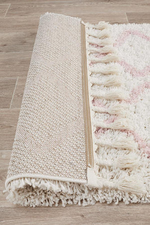 Saffron 11 Pink Runner Rug - Floorsome - MODERN