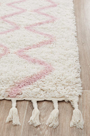 Saffron 11 Pink Runner Rug - Floorsome - MODERN