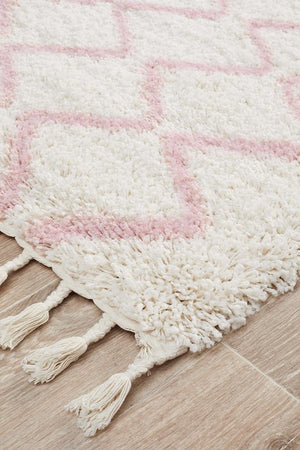 Saffron 11 Pink Runner Rug - Floorsome - MODERN