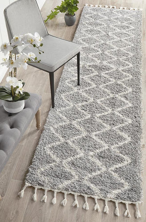 Saffron 11 Silver Runner Rug - Floorsome - MODERN