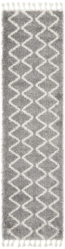 Saffron 11 Silver Runner Rug - Floorsome - MODERN