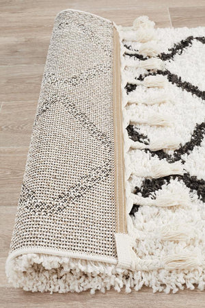 Saffron 11 White Runner Rug - Floorsome - MODERN