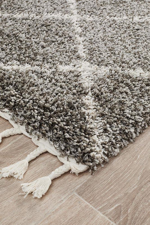 Saffron 22 Grey Runner Rug - Floorsome - MODERN