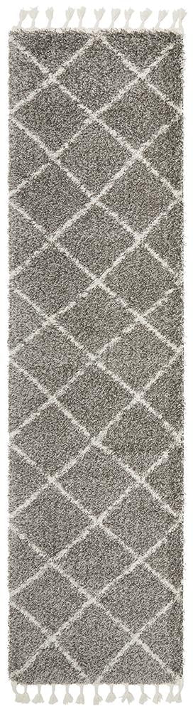 Saffron 22 Grey Runner Rug - Floorsome - MODERN