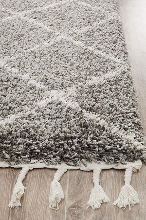 Saffron 22 Grey Runner Rug - Floorsome - MODERN