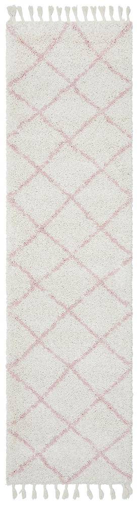 Saffron 22 Pink Runner Rug - Floorsome - MODERN