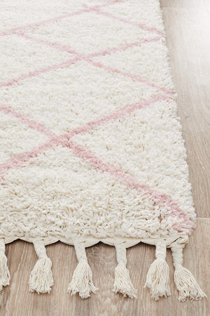 Saffron 22 Pink Runner Rug - Floorsome - MODERN