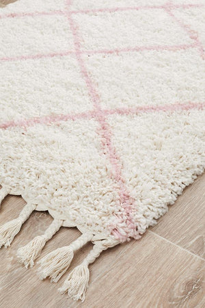 Saffron 22 Pink Runner Rug - Floorsome - MODERN