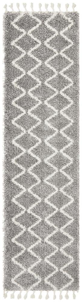 Saffron 22 Silver Runner Rug - Floorsome - MODERN