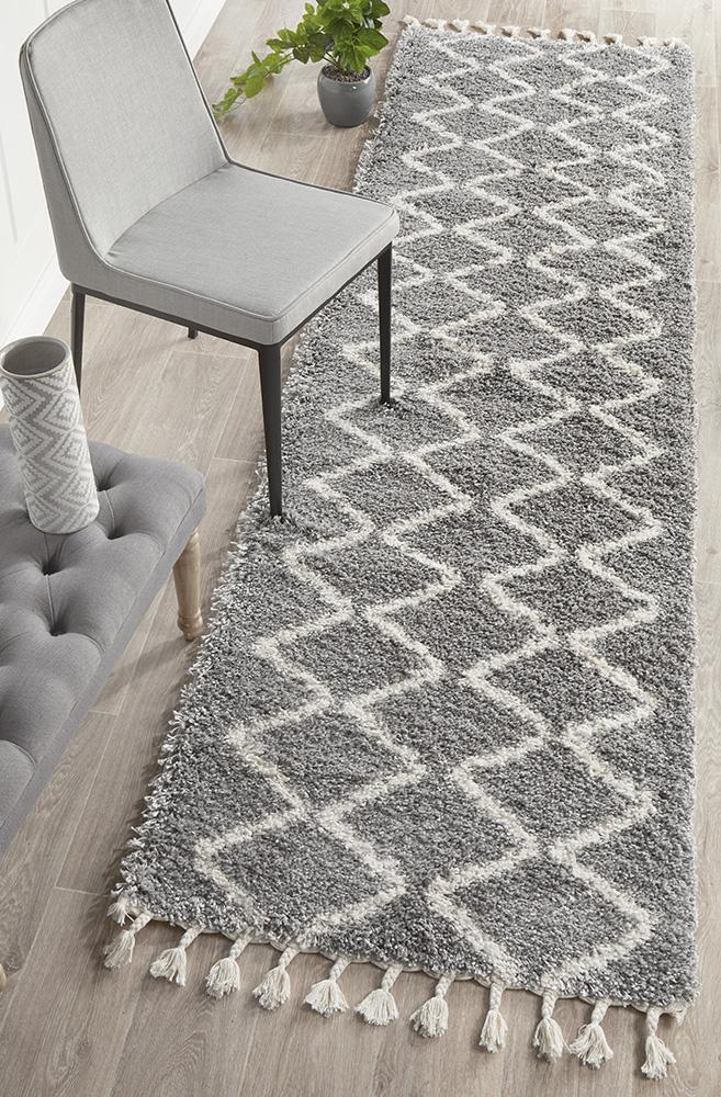 Saffron 22 Silver Runner Rug