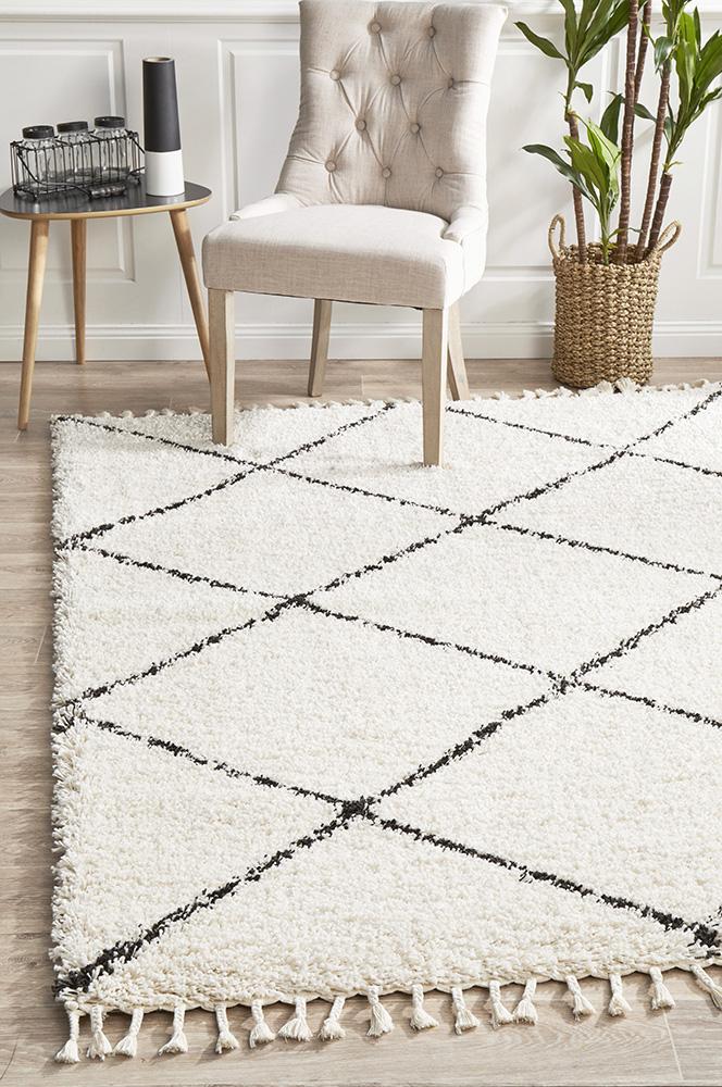 Saffron 22 White Rug