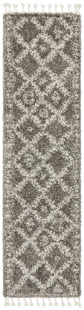 Saffron 33 Grey Runner Rug - Floorsome - MODERN