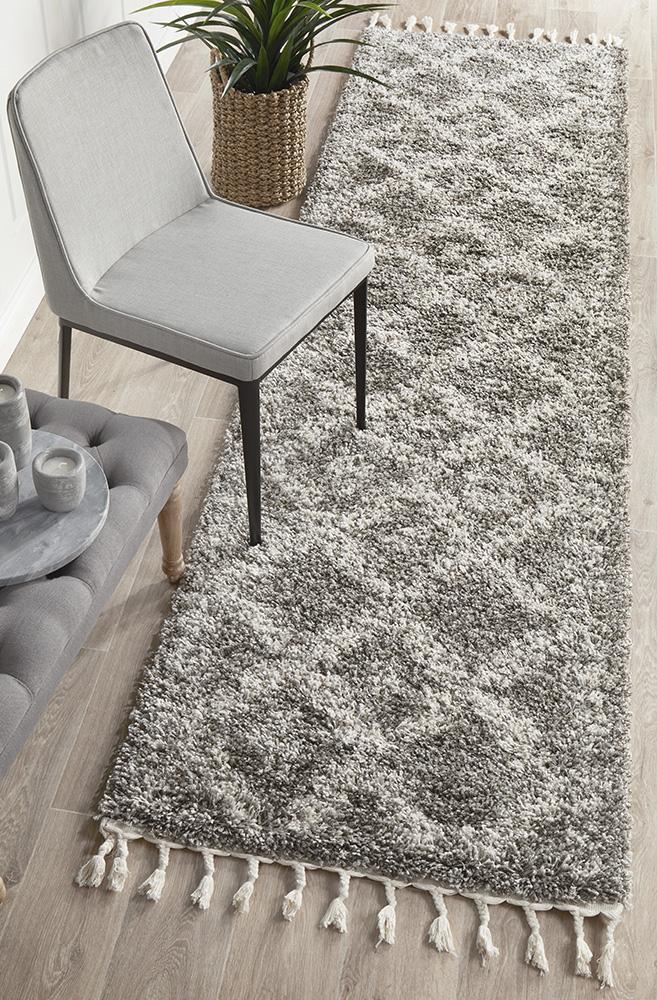 Saffron 33 Grey Runner Rug