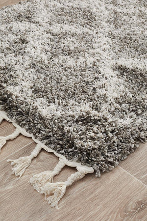 Saffron 33 Grey Runner Rug - Floorsome - MODERN