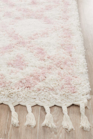 Saffron 33 Pink Runner Rug - Floorsome - MODERN