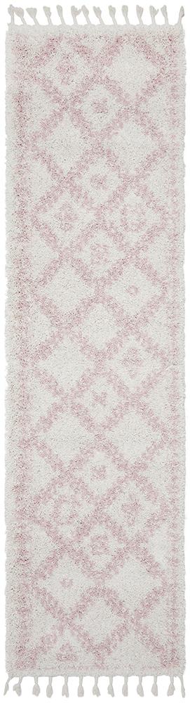 Saffron 33 Pink Runner Rug - Floorsome - MODERN