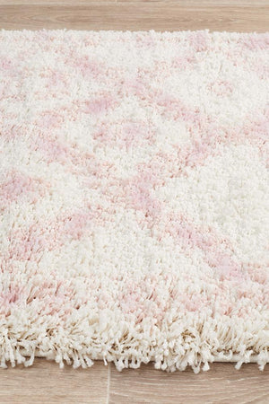 Saffron 33 Pink Runner Rug - Floorsome - MODERN