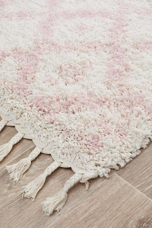 Saffron 33 Pink Runner Rug - Floorsome - MODERN