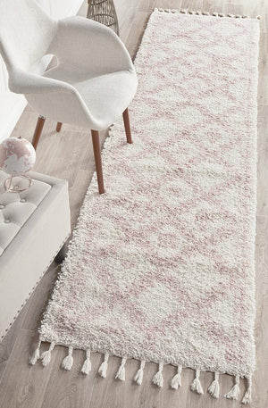 Saffron 33 Pink Runner Rug - Floorsome - MODERN