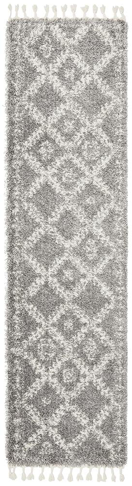 Saffron 33 Silver Runner Rug - Floorsome - MODERN