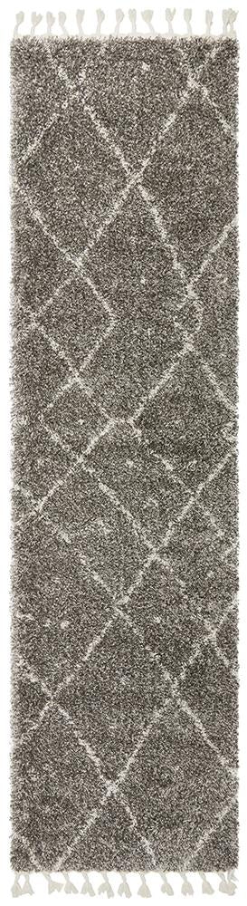 Saffron 44 Grey Runner Rug - Floorsome - MODERN