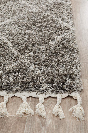 Saffron 44 Grey Runner Rug - Floorsome - MODERN